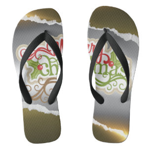 Merry Christmas Flip Flops