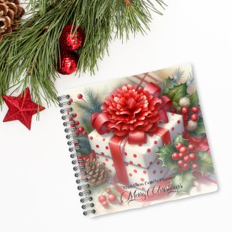 Merry Christmas Floral Coquette Bow