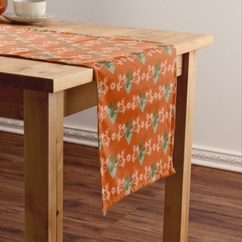 Merry Christmas Floral Pigeon with heart  Short Table Runner