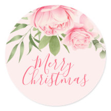 Merry christmas floral pink non traditional