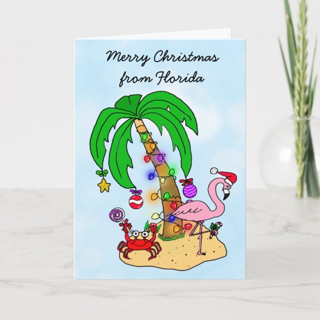 Merry Christmas Florida Humor Card (Front)
