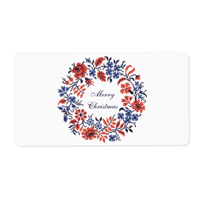 Merry Christmas Flowers cycle Label (Front)