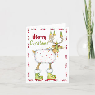 Merry Christmas - Fluffy Boots Holiday Card