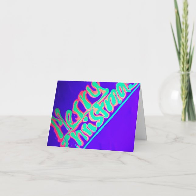 Merry Christmas Fluorescent card (Front)