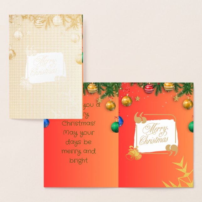 merry christmas foil card (Display)