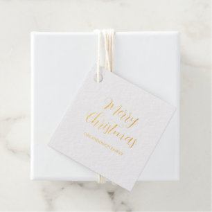 Merry Christmas Foil Favor Tag