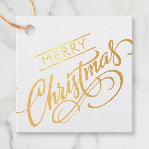 Merry Christmas Foil Favor Tags