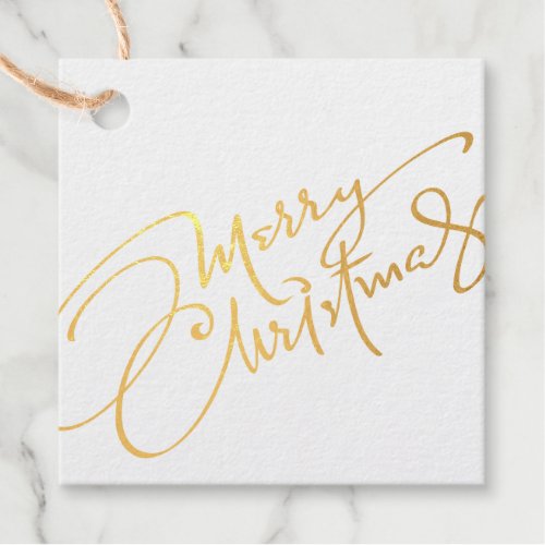 Merry Christmas Foil Favor Tags