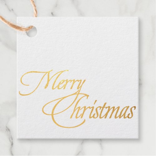 Merry Christmas Foil Favor Tags