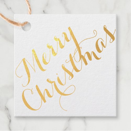 Merry Christmas Foil Favor Tags