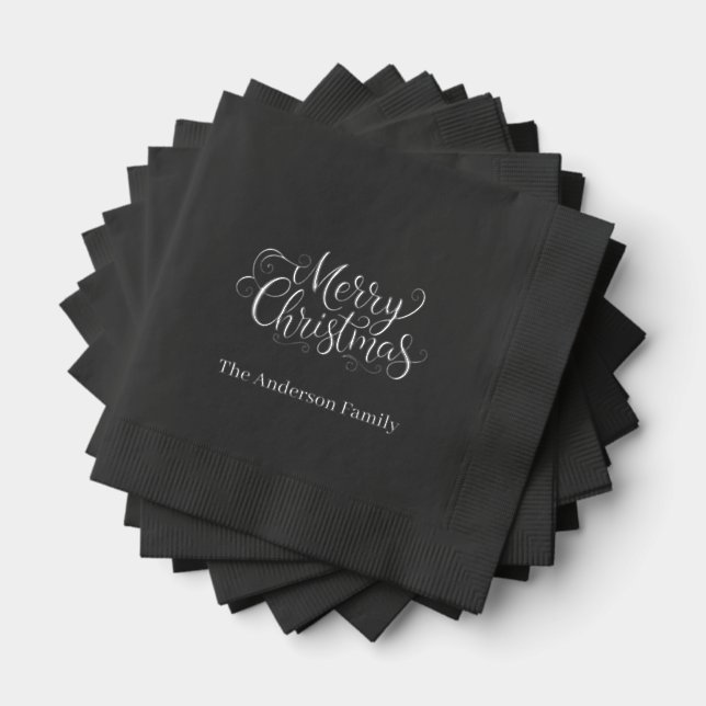 Merry Christmas  Foil Napkins (Insitu (Stacked))