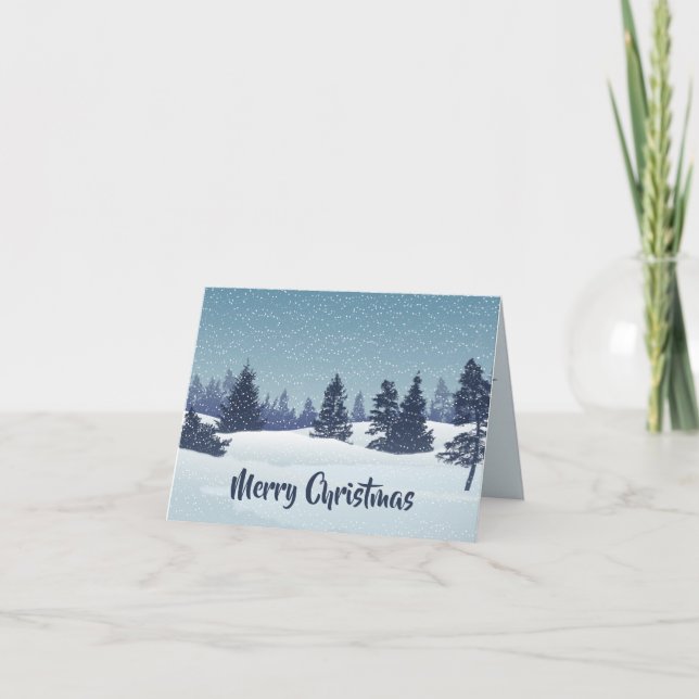Merry Christmas Folded  Card (Front)