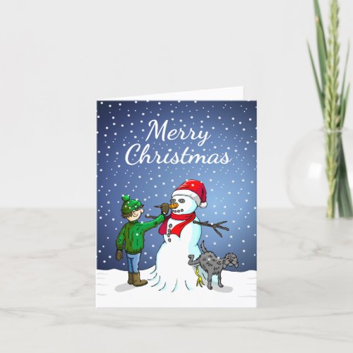 Merry Christmas Folded Christmas PhotoCard Holiday