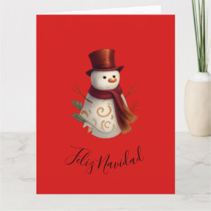 Merry Christmas Folded Greeting Card Feliz Navidad