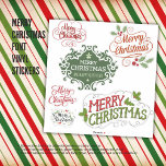 Merry Christmas Font Vinyl Stickers<br><div class="desc">Merry Christmas Font Vinyl Stickers</div>