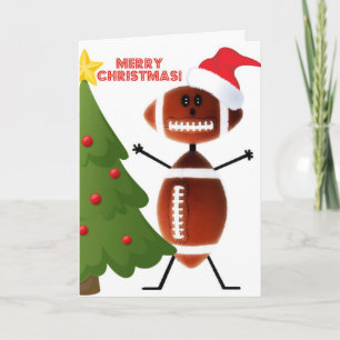 Merry Christmas Football Holiday Card