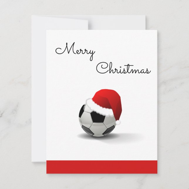 merry Christmas football/soccer lover Holiday Card (Front)