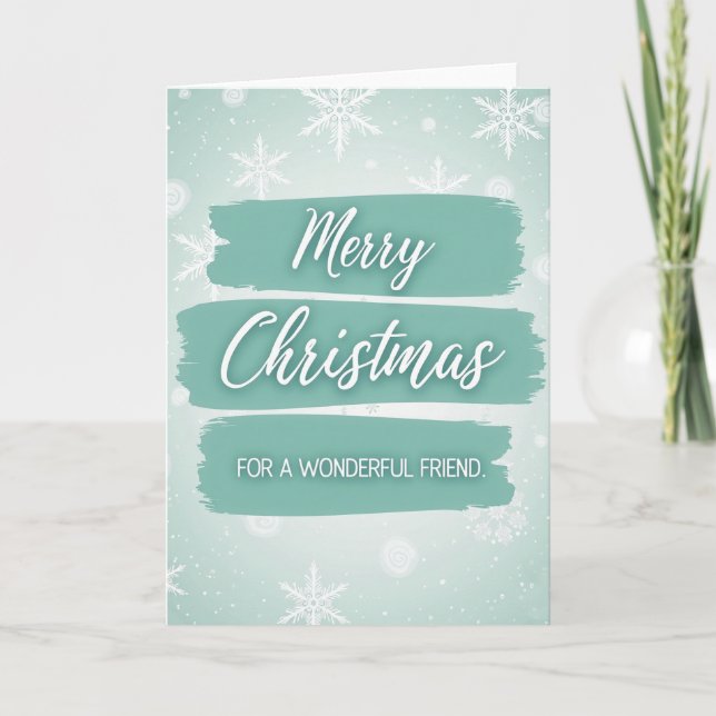 Merry Christmas For A Wonderful Friend Card (Front)