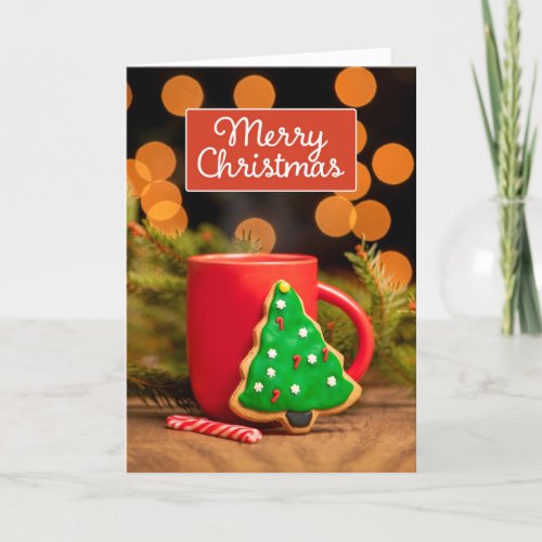 Merry Christmas For Anyone Christmas Tree Cookie  Holiday Card