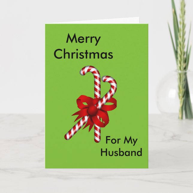 Merry Christmas for My Husband Holiday Card (Front)