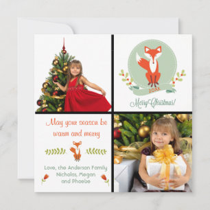 Merry Christmas Fox 2 Photos - Christmas Card