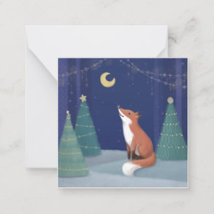 Merry Christmas: Fox Illustration Art Note Card