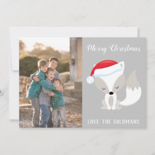 Merry Christmas Fox Photo Holiday Card
