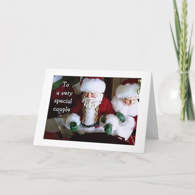 MERRY CHRISTMAS fr MR/MRS SANTA CLAUS Holiday Card (Front)
