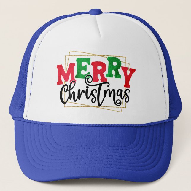Merry Christmas Framed-80716 Trucker Hat (Front)