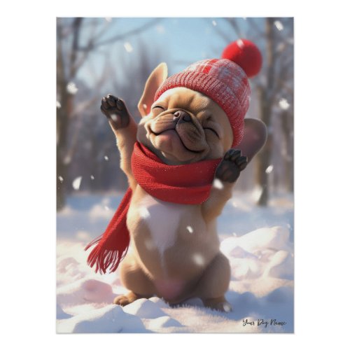 Merry Christmas French Bulldog 01 _ Happy Chris Poster