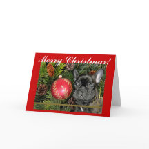 Merry Christmas French Bulldog Greeting card
