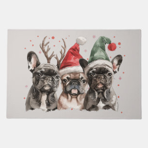 Merry Christmas French Bulldog Reindeer Dogs Doormat
