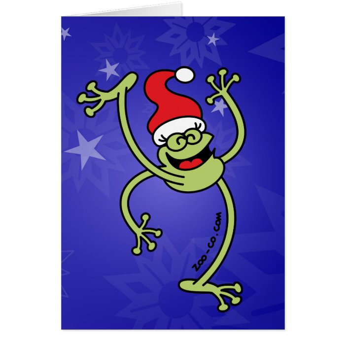 Merry Christmas Frog Cards