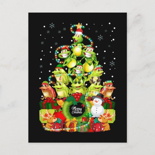 Merry Christmas Frog Christmas Tree Xmas Frogs Postcard