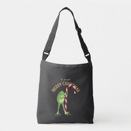 Merry Christmas Frog Crossbody Bag