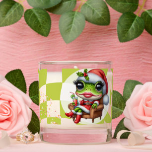 Merry Christmas Frog Girly Scented Candle