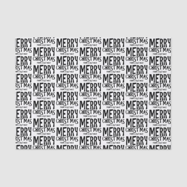 Merry Christmas From A Distance Tissue Paper  (Front)