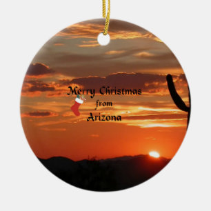 Merry Christmas from Arizona Ceramic Ornament