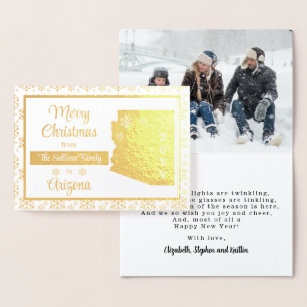 Merry Christmas from Arizona State Photo Foil Card