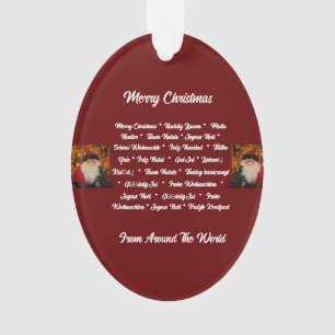Merry Christmas From Around The World Ornament