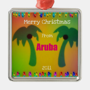 Merry Christmas from Aruba  2011 Metal Ornament