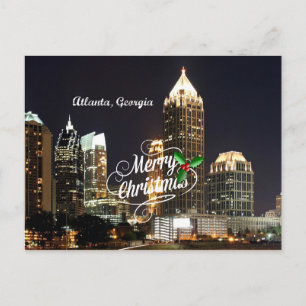 Merry Christmas from Atlanta, Georgia Holiday Postcard