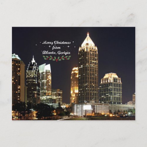 Merry Christmas from Atlanta Postcard