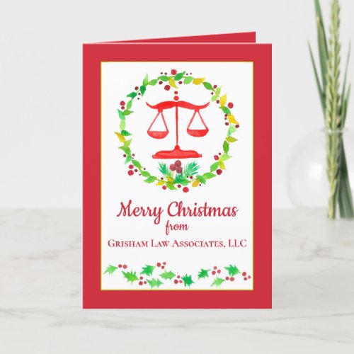 Merry Christmas From Attorney Lawyer Business Holiday Card