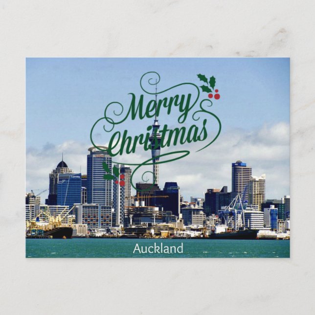 Merry Christmas from Auckland Holiday Postcard (Front)