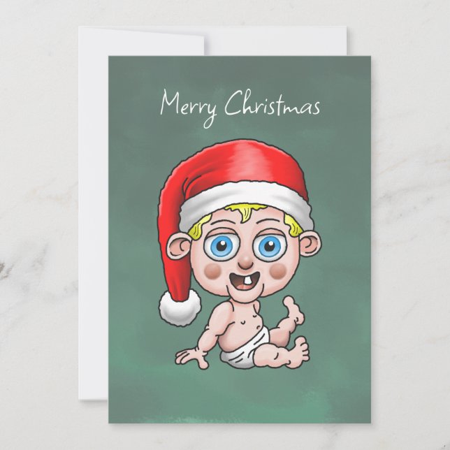 Merry Christmas from Baby Santa Christmas Card (Front)