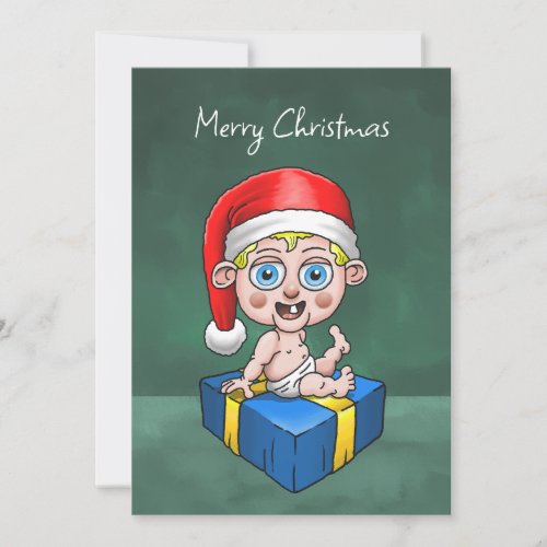 Merry Christmas from Baby Santa Holiday Card