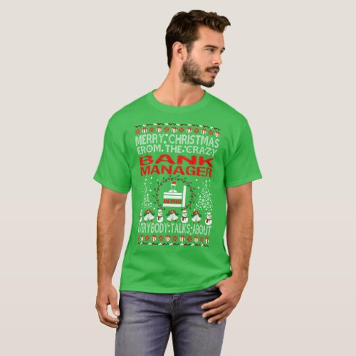 Merry Christmas From Bank Manager Ugly Sweater Tee