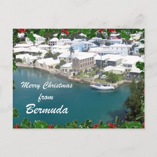 Merry Christmas from Bermuda Holiday Postcard