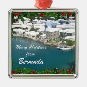 Merry Christmas from Bermuda Metal Ornament